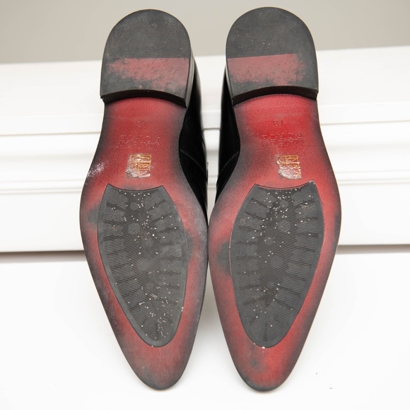 Maison Forte Eli Buckle Strap Dress Shoes Black Leather Mens Sz 13 Pointed Toe - Picture 7 of 7